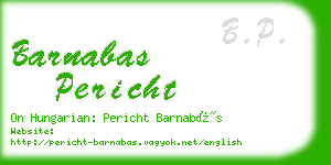 barnabas pericht business card